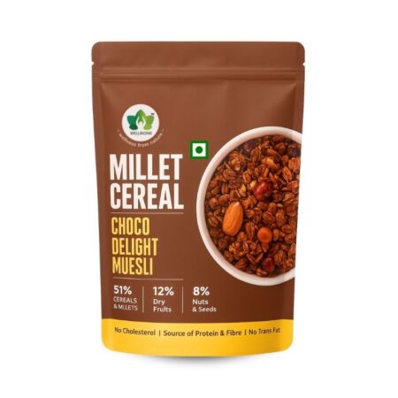 WellMonk Millet Cereal – Choco Delight Muesli, 400g
