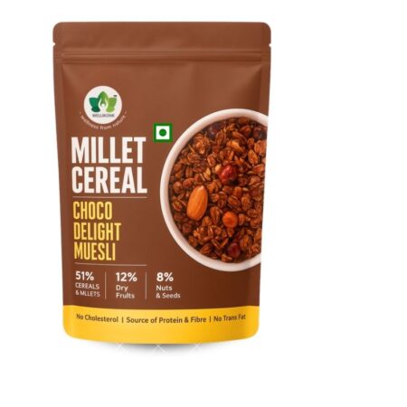 WellMonk Millet Cereal – Choco Delight Muesli, 400g