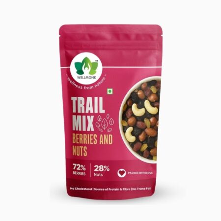 WellMonk Trail Mix – Berries & Nuts, Antioxidant-Rich Snack, 200g