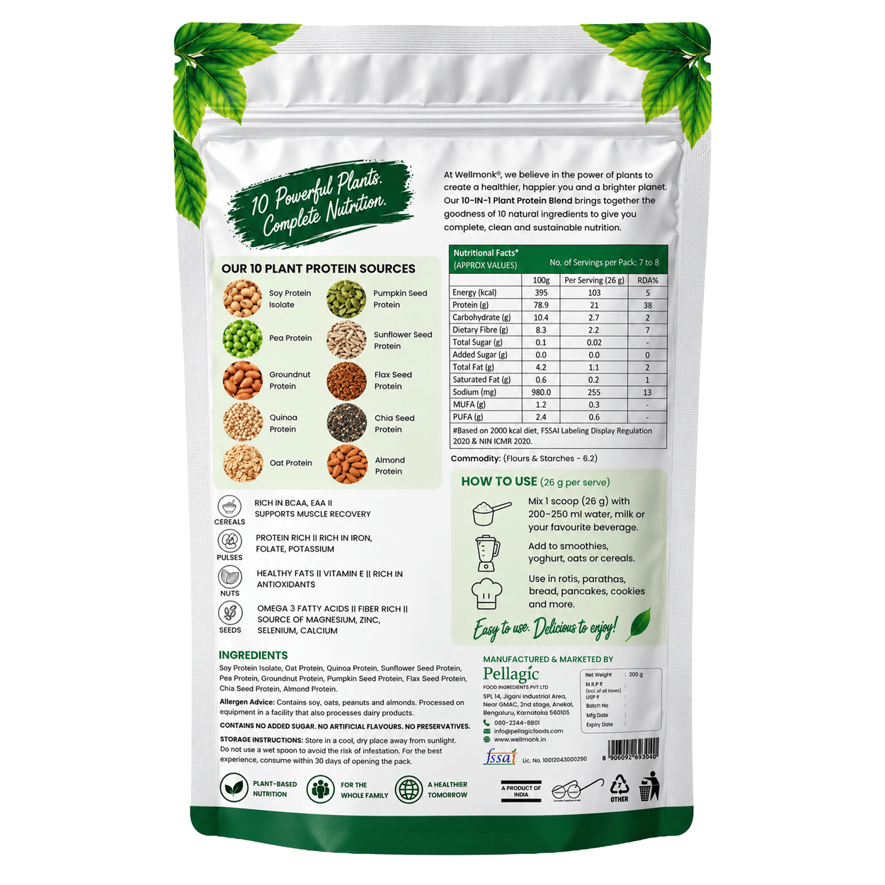 Wellmonk 10-in-1 Plant Protein Blend - Image 2